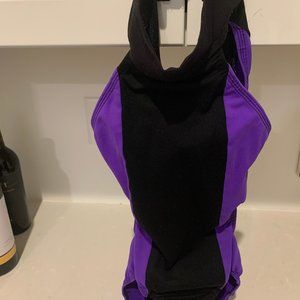 Purple and Black leotard, size 10-12
